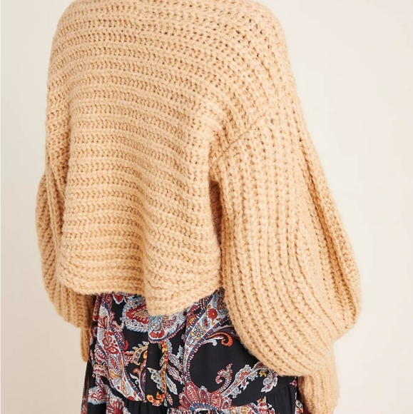 Anthropologie Rae black cropped knit shrug sweater - Picture 6 of 11